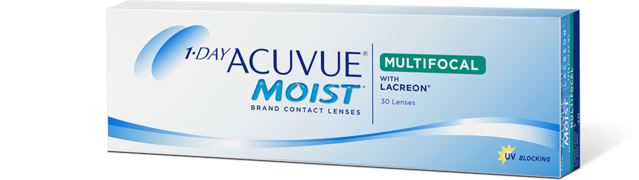 Abbildung einer Packung 1-DAY-ACUVUE® MOIST MULTIFOCAL Kontaktlinsen
